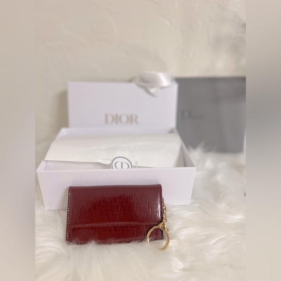 🔥Full Set🔥 Christian Dior Patent Leather Card Holder / Key Cles - Picture 5 of 11